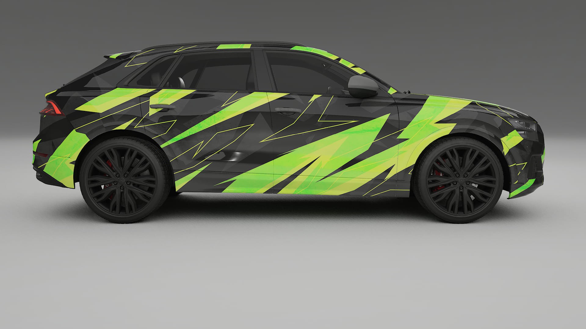 Audi Q8 F1 prefacelift pre-LCI NINJA TURTLES – Ontworpen Wrap PPF Kit van Printbaar Polyurethaanfolie
