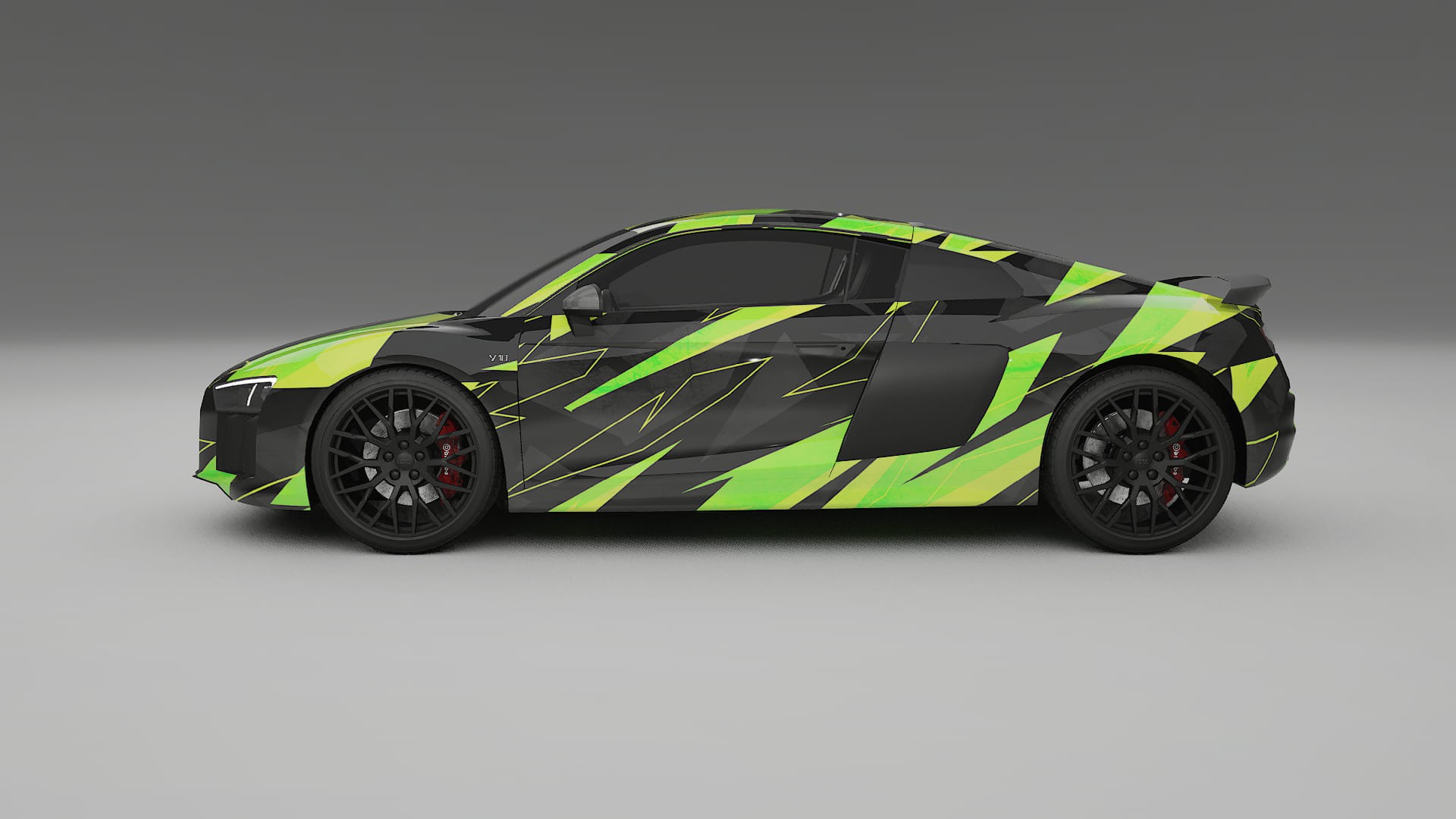Audi R8 typ-4S prefacelift pre-LCI NINJA TURTLES – Ontworpen Wrap PPF Kit van Printbaar Polyurethaanfolie
