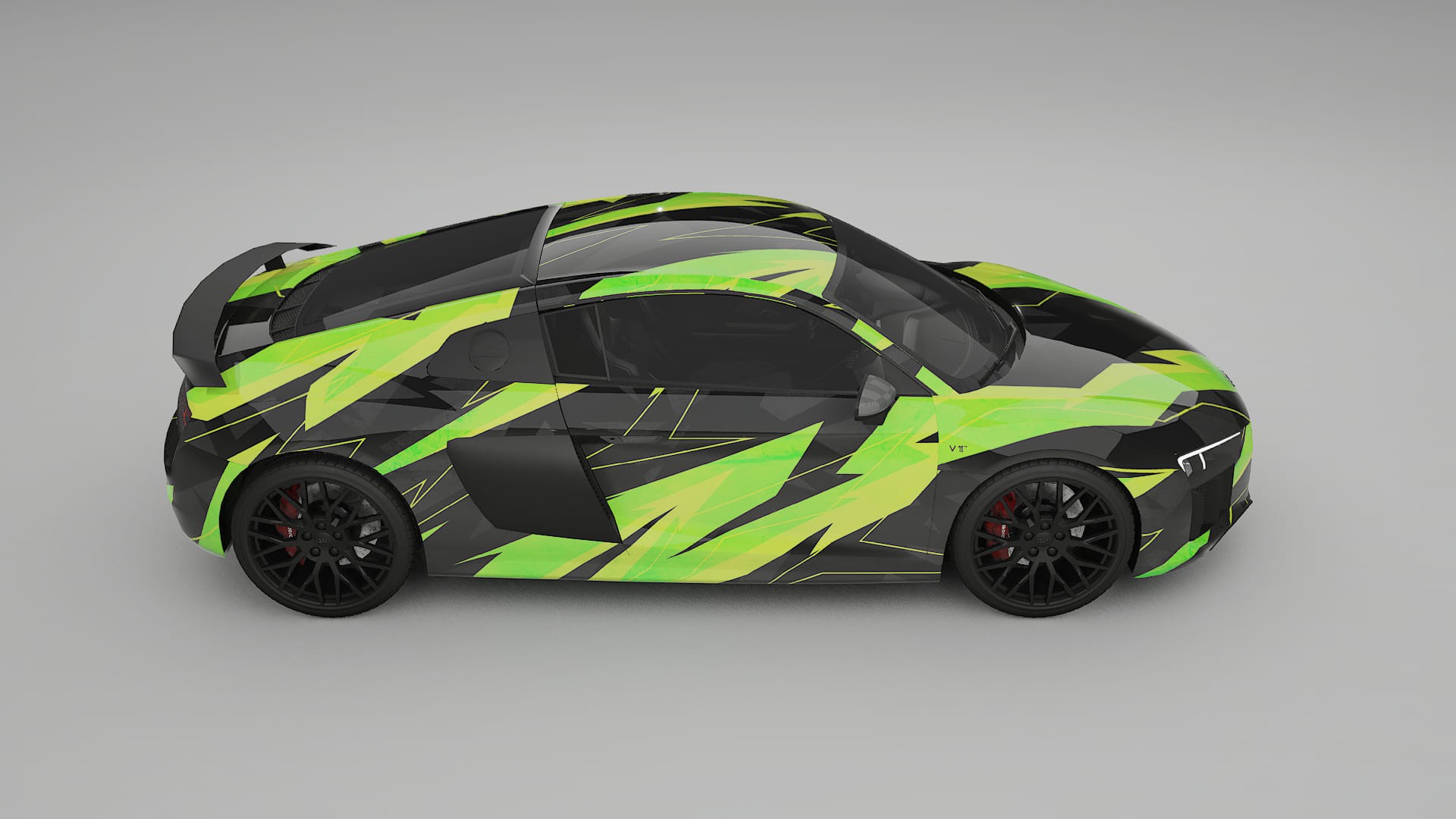 Audi R8 typ-4S prefacelift pre-LCI NINJA TURTLES – Ontworpen Wrap PPF Kit van Printbaar Polyurethaanfolie