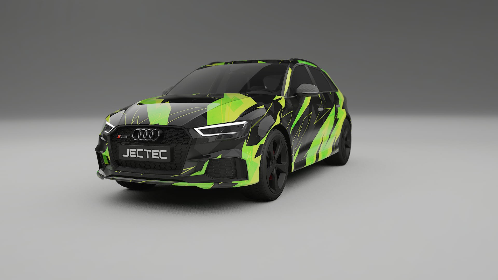 Audi RS3 Sportback 8V facelift LCI NINJA TURTLES – Ontworpen Wrap PPF Kit van Printbaar Polyurethaanfolie