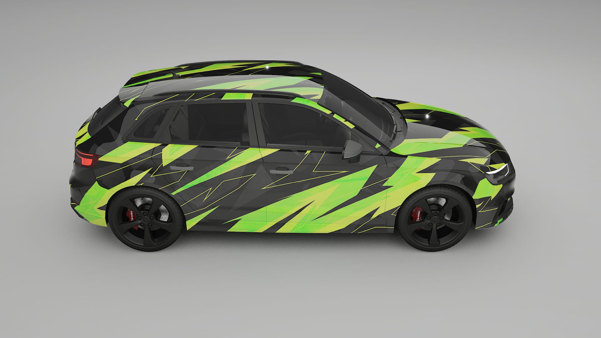 Audi RS3 Sportback 8V facelift LCI NINJA TURTLES – Ontworpen Wrap PPF Kit van Printbaar Polyurethaanfolie