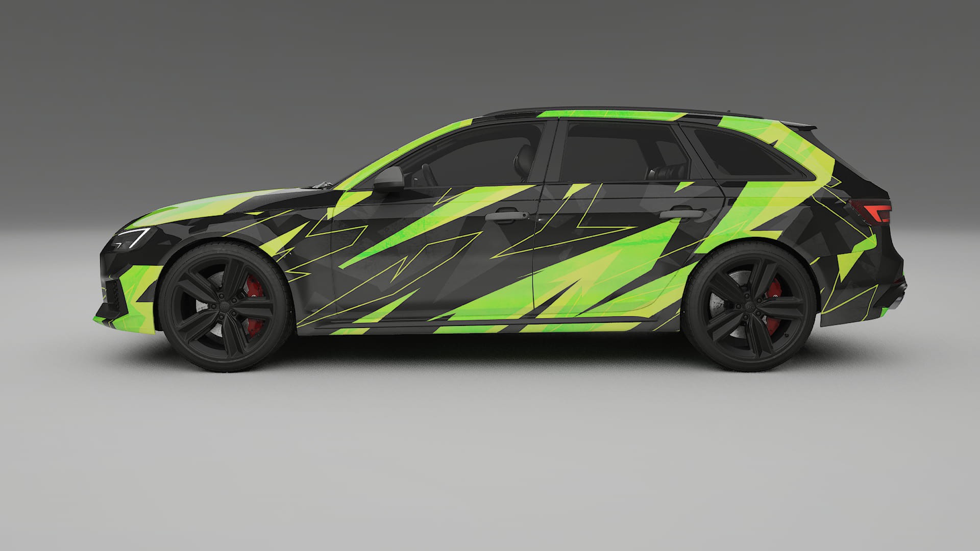 Audi RS4 Avant B9 prefacelift pre-LCI NINJA TURTLES – Ontworpen Wrap PPF Kit van Printbaar Polyurethaanfolie