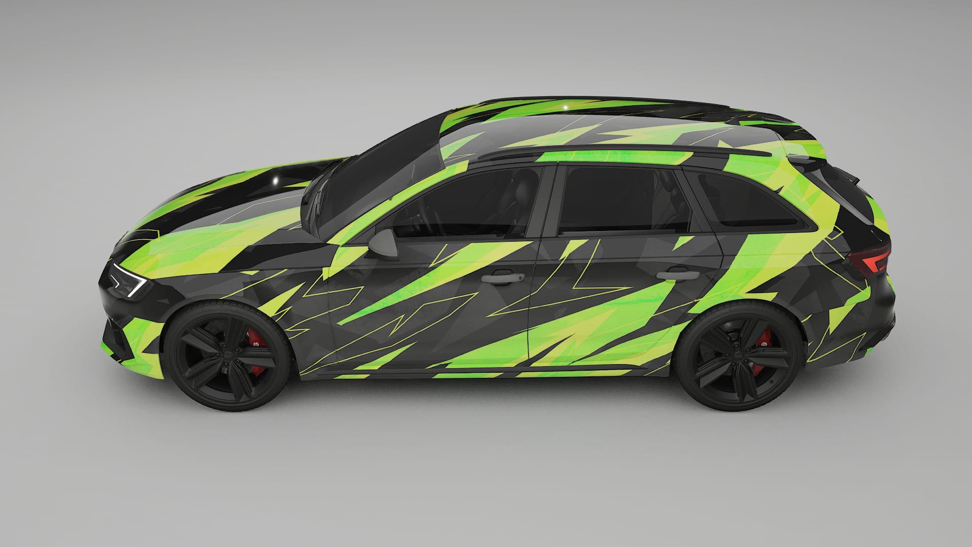 Audi RS4 Avant B9 prefacelift pre-LCI NINJA TURTLES – Ontworpen Wrap PPF Kit van Printbaar Polyurethaanfolie