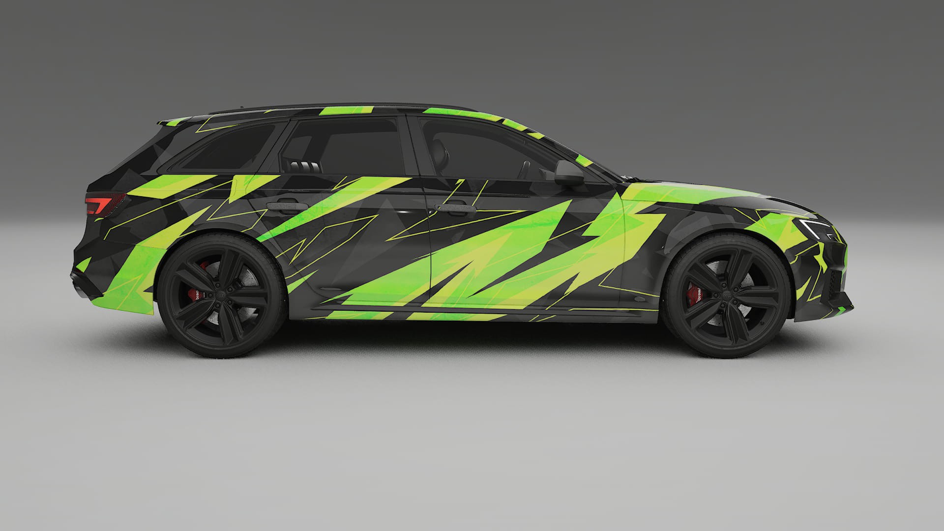 Audi RS4 Avant B9 prefacelift pre-LCI NINJA TURTLES – Ontworpen Wrap PPF Kit van Printbaar Polyurethaanfolie