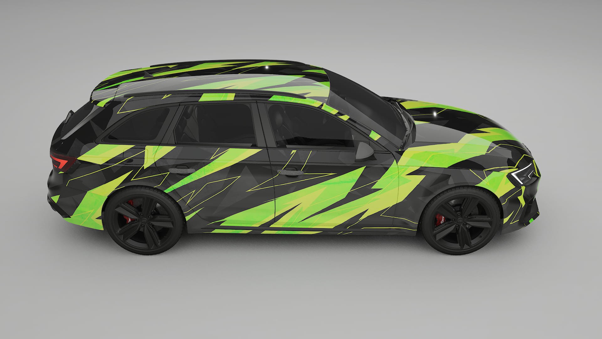 Audi RS4 Avant B9 prefacelift pre-LCI NINJA TURTLES – Ontworpen Wrap PPF Kit van Printbaar Polyurethaanfolie