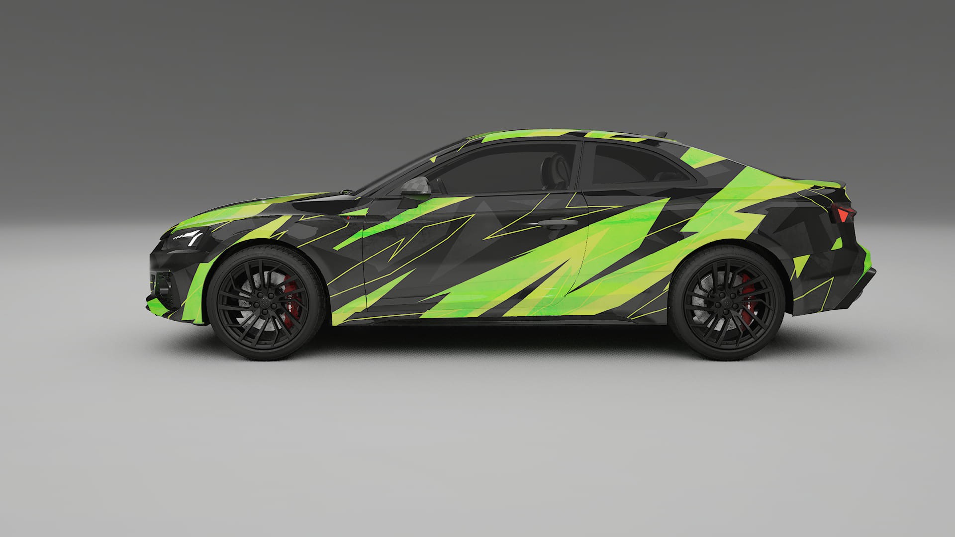 Audi RS5 Coupe B9 facelift pre-LCI NINJA TURTLES – Ontworpen Wrap PPF Kit van Printbaar Polyurethaanfolie