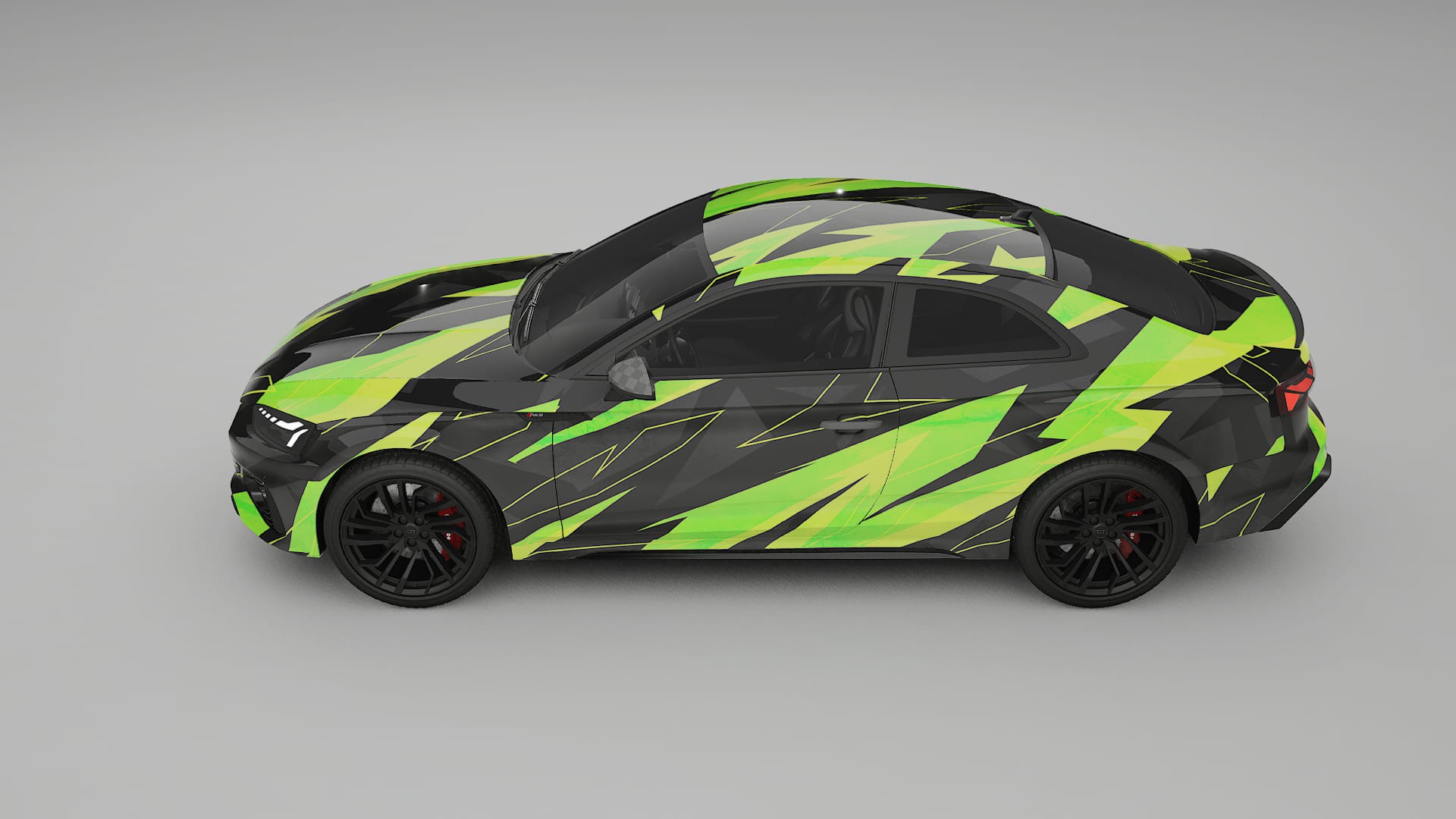 Audi RS5 Coupe B9 facelift pre-LCI NINJA TURTLES – Ontworpen Wrap PPF Kit van Printbaar Polyurethaanfolie