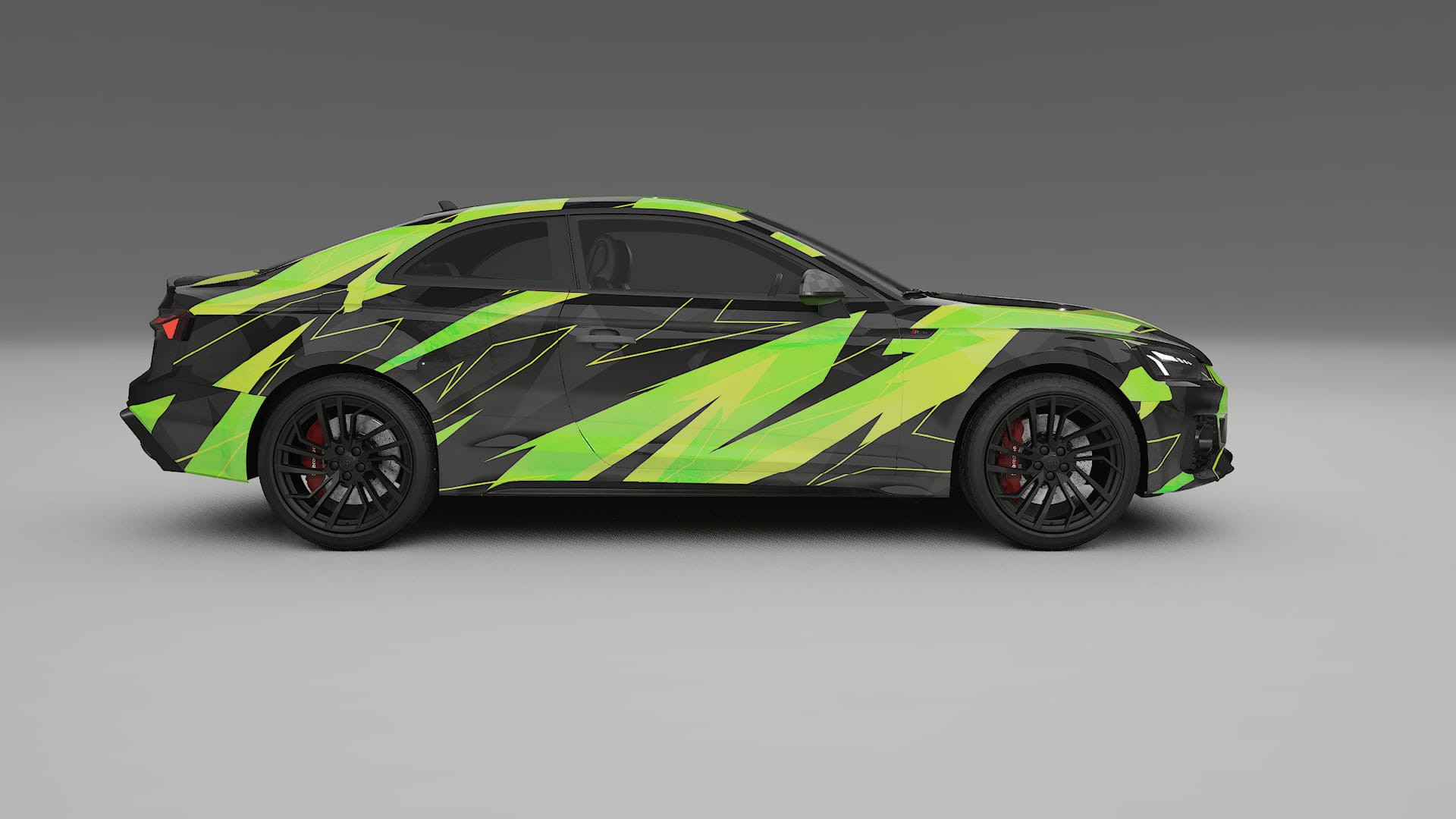 Audi RS5 Coupe B9 facelift pre-LCI NINJA TURTLES – Ontworpen Wrap PPF Kit van Printbaar Polyurethaanfolie