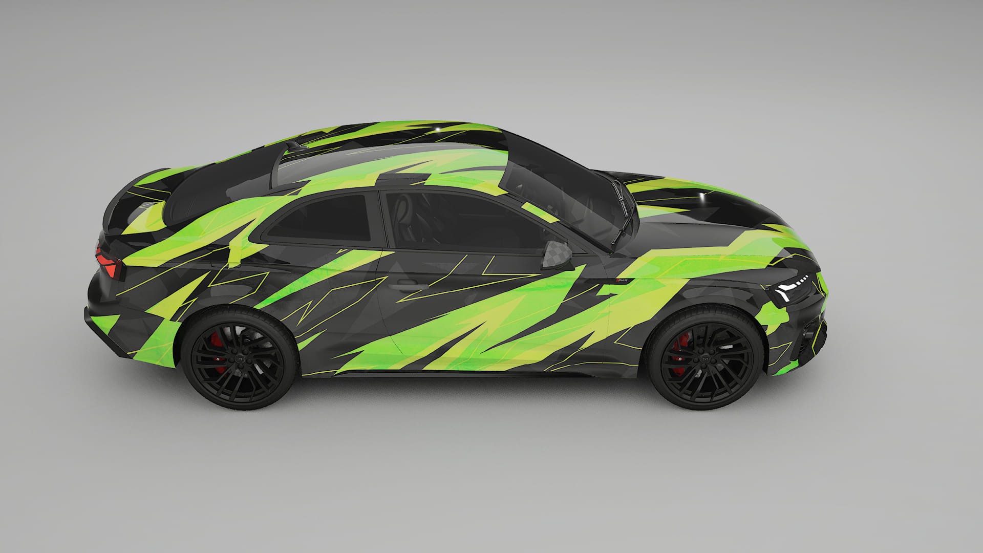 Audi RS5 Coupe B9 facelift pre-LCI NINJA TURTLES – Ontworpen Wrap PPF Kit van Printbaar Polyurethaanfolie