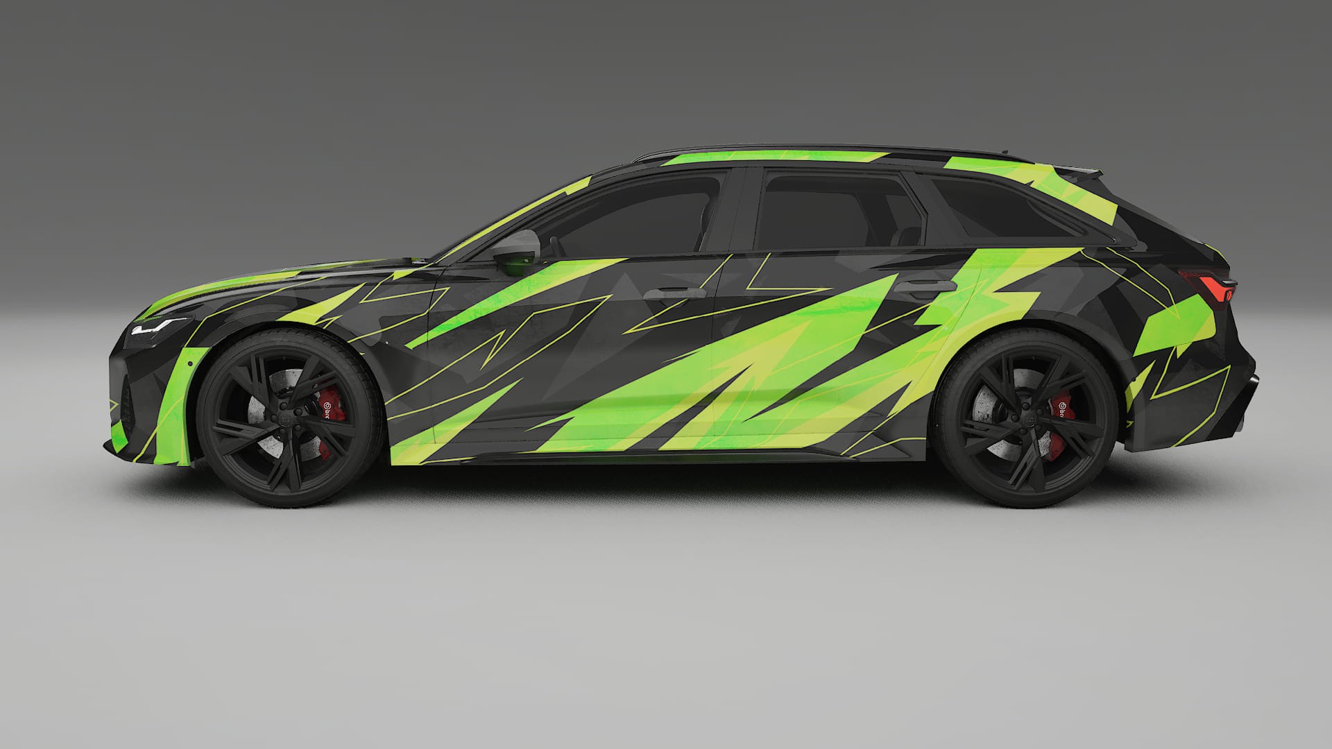 Audi RS6 Avant C8 facelift LCI NINJA TURTLES – Ontworpen Wrap PPF Kit van Printbaar Polyurethaanfolie