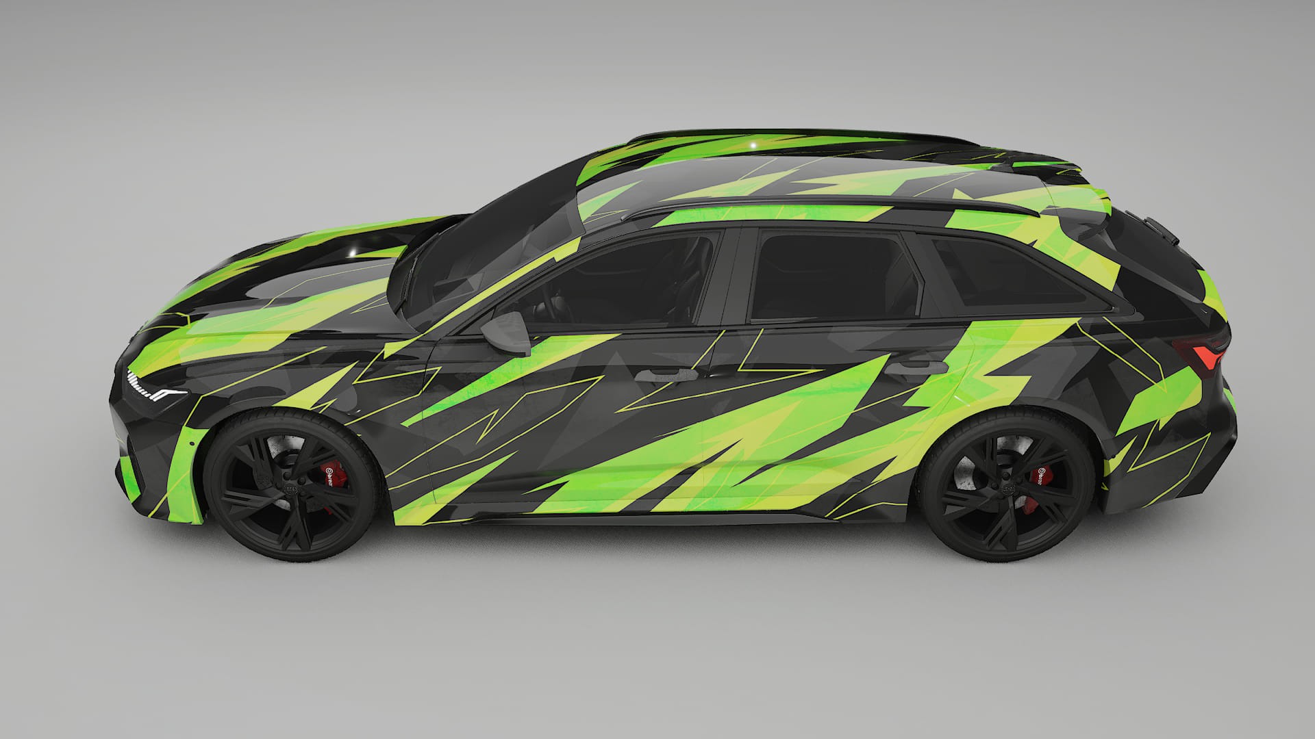 Audi RS6 Avant C8 facelift LCI NINJA TURTLES – Ontworpen Wrap PPF Kit van Printbaar Polyurethaanfolie