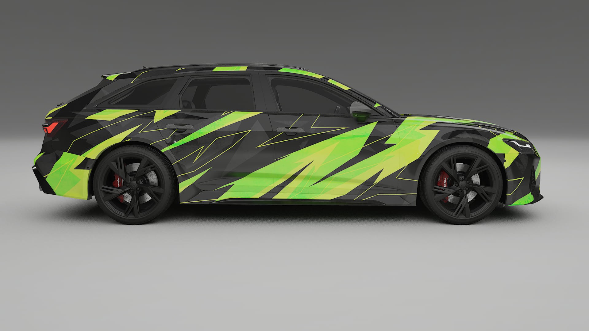Audi RS6 Avant C8 facelift LCI NINJA TURTLES – Ontworpen Wrap PPF Kit van Printbaar Polyurethaanfolie