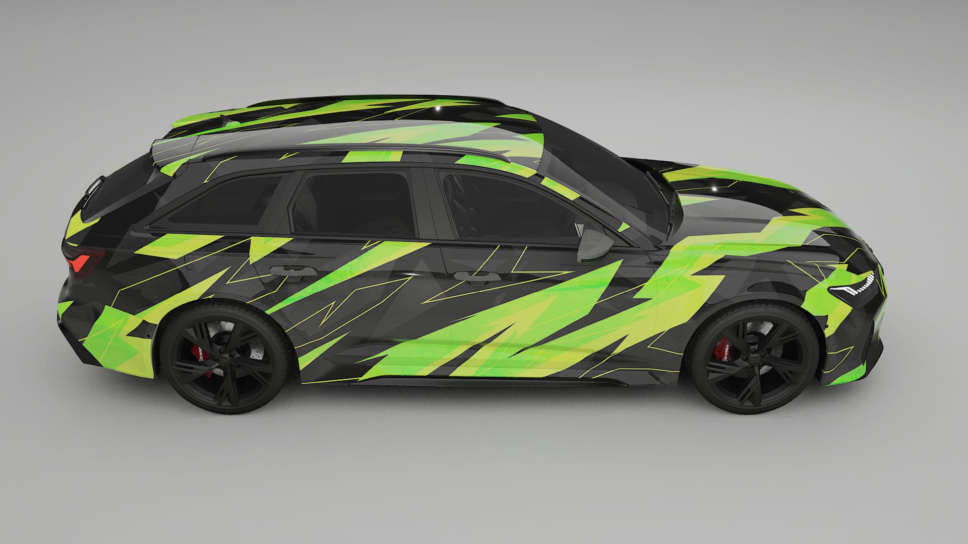 Audi RS6 Avant C8 facelift LCI NINJA TURTLES – Ontworpen Wrap PPF Kit van Printbaar Polyurethaanfolie
