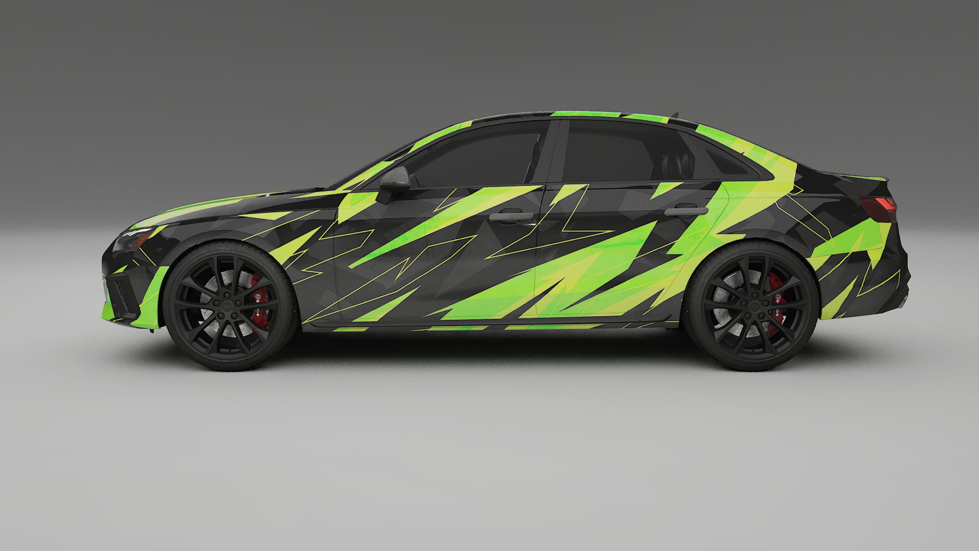 Audi S4 Sedan B9 facelift LCI NINJA TURTLES – Ontworpen Wrap PPF Kit van Printbaar Polyurethaanfolie