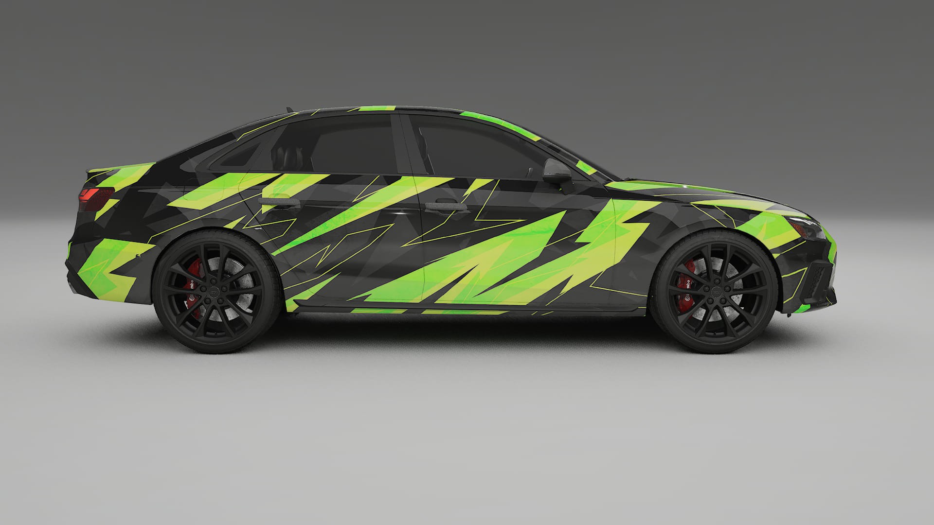 Audi S4 Sedan B9 facelift LCI NINJA TURTLES – Ontworpen Wrap PPF Kit van Printbaar Polyurethaanfolie