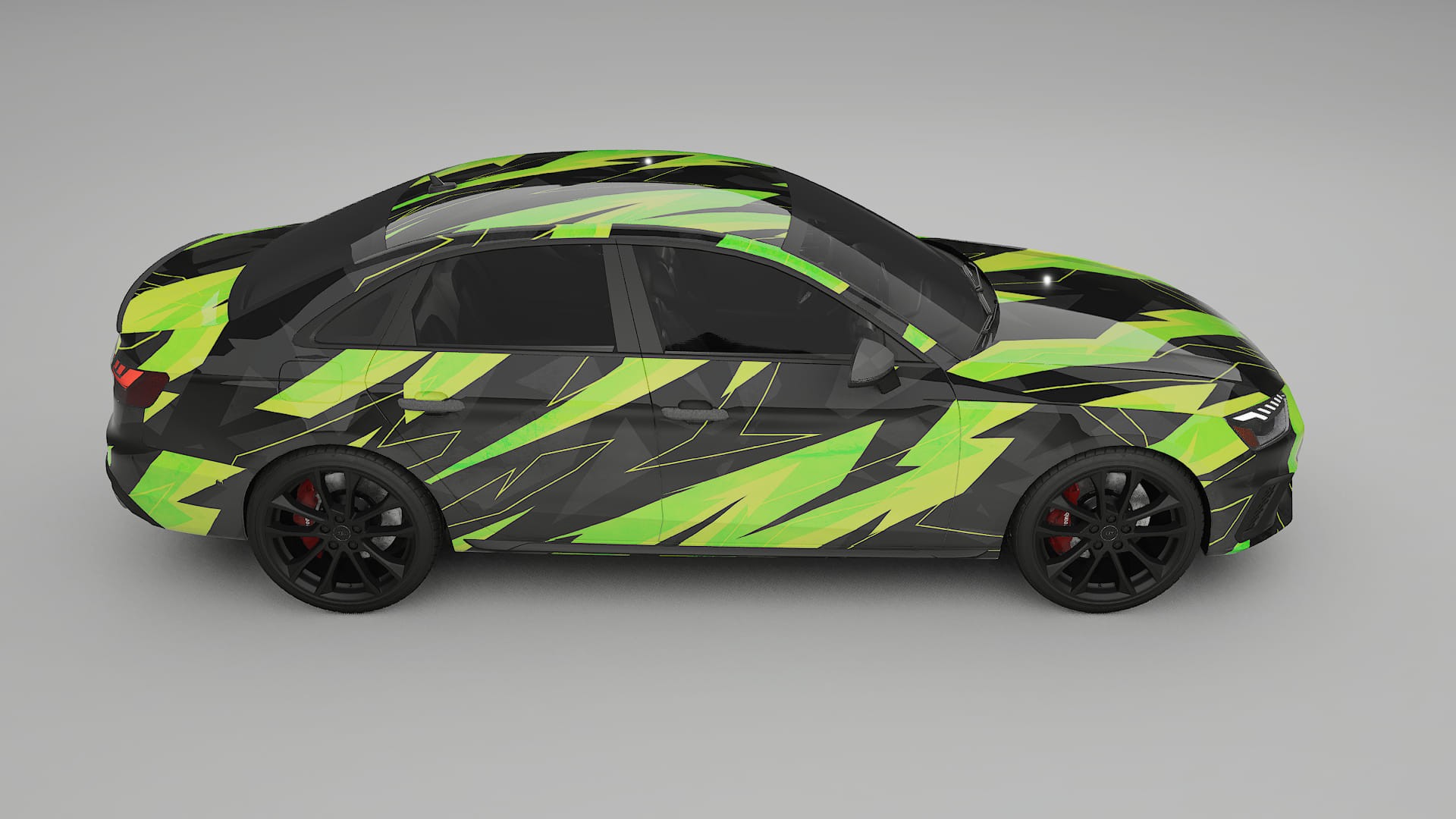 Audi S4 Sedan B9 facelift LCI NINJA TURTLES – Ontworpen Wrap PPF Kit van Printbaar Polyurethaanfolie