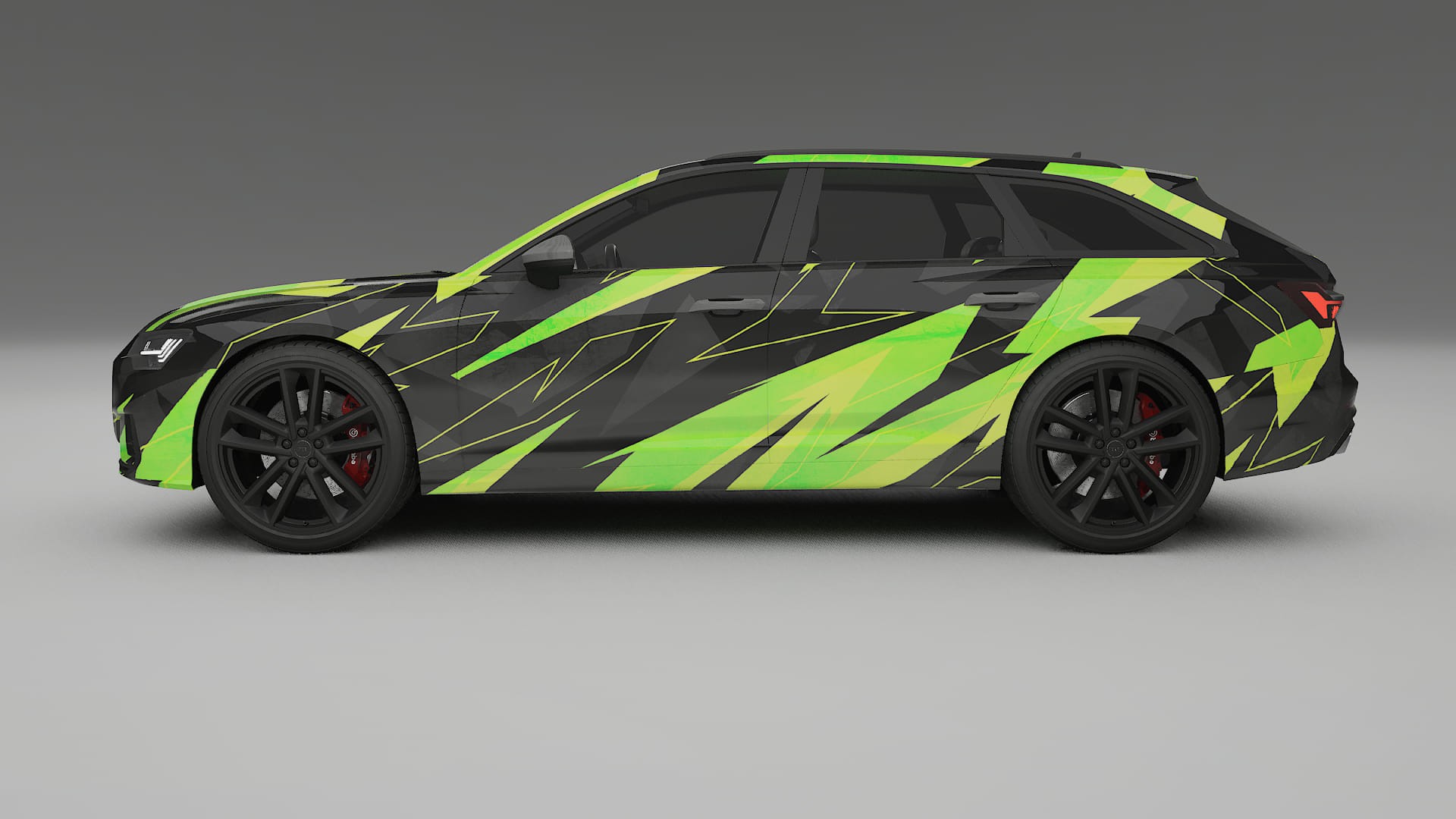 Audi S6 Avant prefacelift pre-LCI C8 NINJA TURTLES – Ontworpen Wrap PPF Kit van Printbaar Polyurethaanfolie