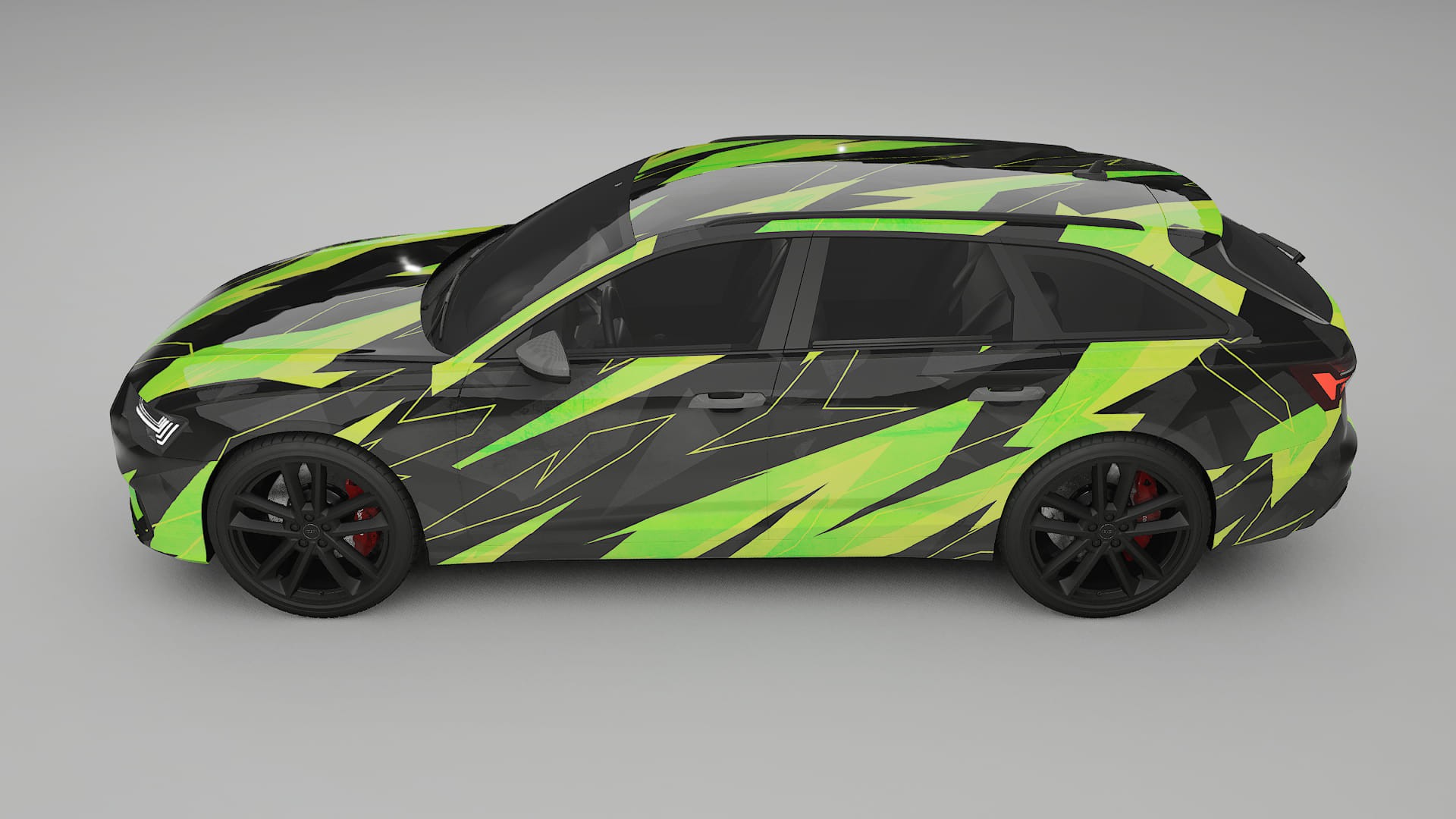 Audi S6 Avant prefacelift pre-LCI C8 NINJA TURTLES – Ontworpen Wrap PPF Kit van Printbaar Polyurethaanfolie