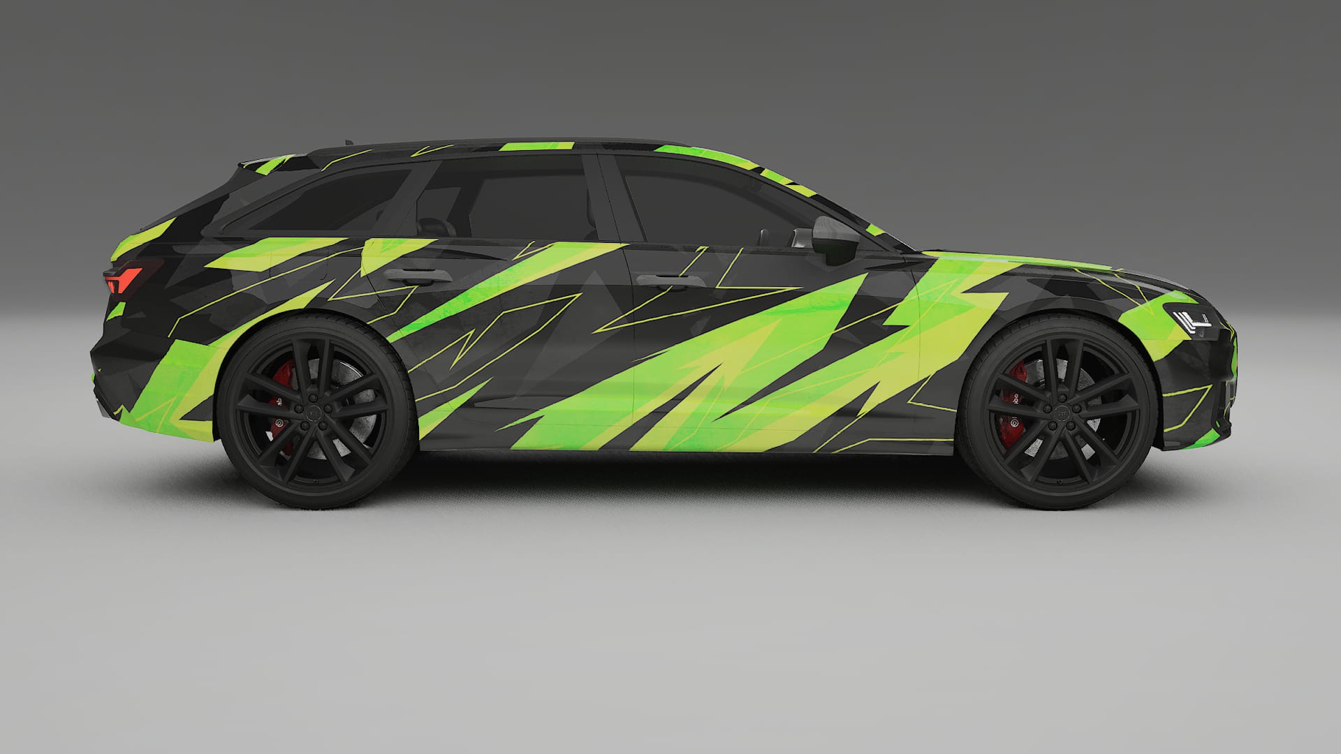 Audi S6 Avant prefacelift pre-LCI C8 NINJA TURTLES – Ontworpen Wrap PPF Kit van Printbaar Polyurethaanfolie