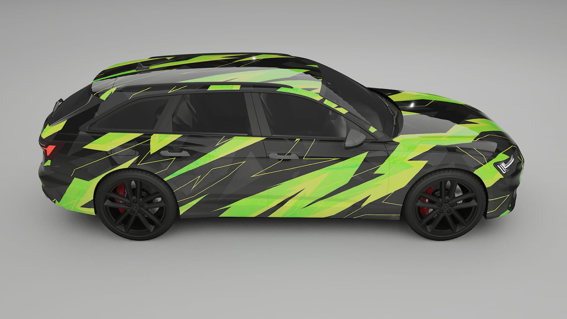 Audi S6 Avant prefacelift pre-LCI C8 NINJA TURTLES – Ontworpen Wrap PPF Kit van Printbaar Polyurethaanfolie