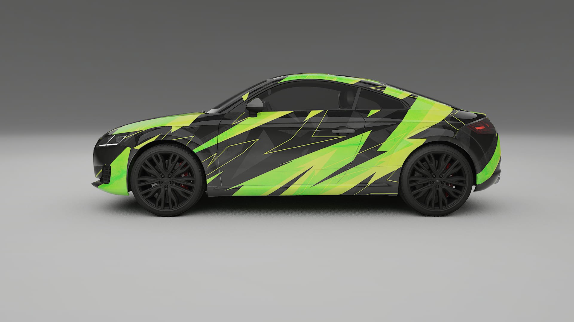 Audi TT Coupe 8S prefacelift pre-LCI NINJA TURTLES – Ontworpen Wrap PPF Kit van Printbaar Polyurethaanfolie