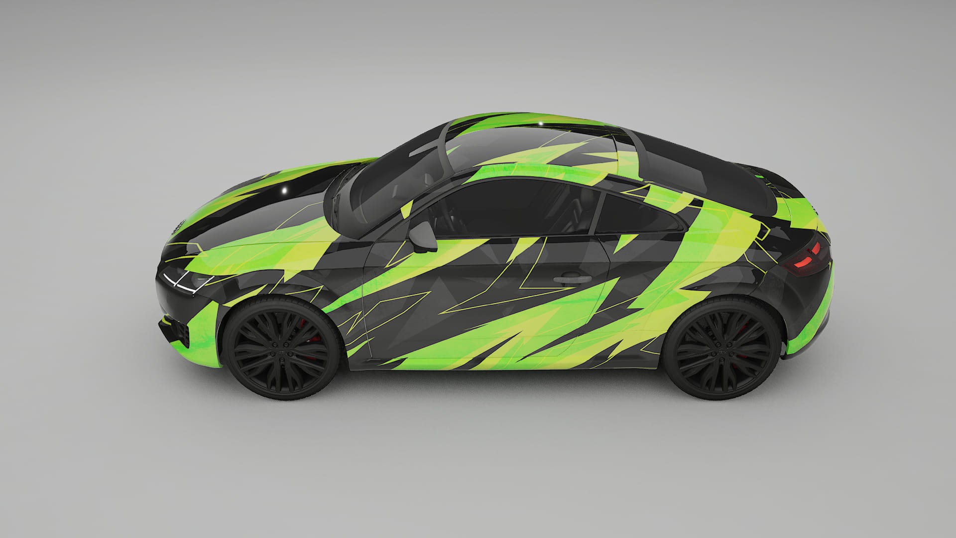 Audi TT Coupe 8S prefacelift pre-LCI NINJA TURTLES – Ontworpen Wrap PPF Kit van Printbaar Polyurethaanfolie