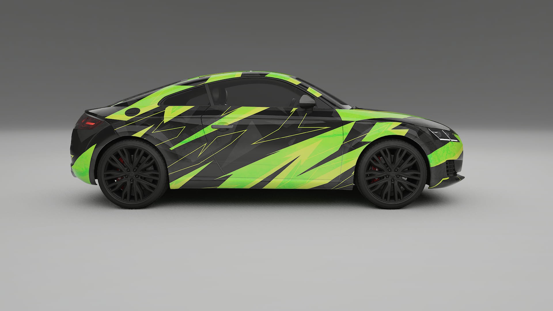 Audi TT Coupe 8S prefacelift pre-LCI NINJA TURTLES – Ontworpen Wrap PPF Kit van Printbaar Polyurethaanfolie