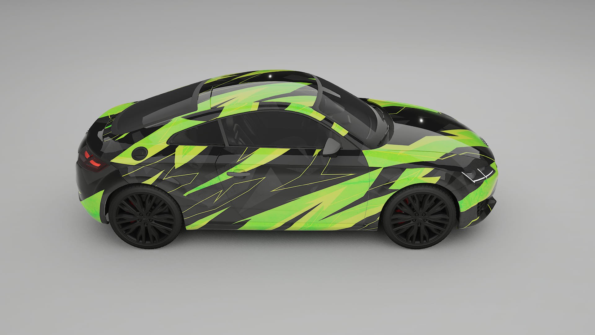 Audi TT Coupe 8S prefacelift pre-LCI NINJA TURTLES – Ontworpen Wrap PPF Kit van Printbaar Polyurethaanfolie