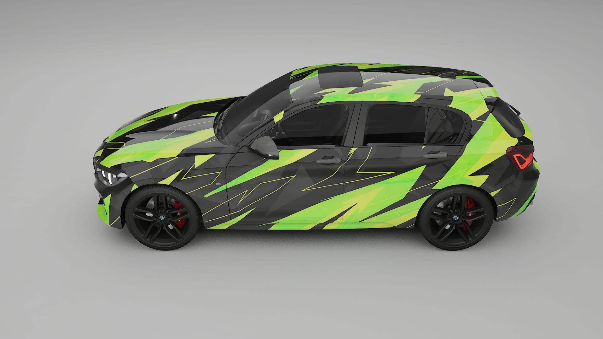 BMW 1 F20 facelift LCI NINJA TURTLES – Ontworpen Wrap PPF Kit van Printbaar Polyurethaanfolie
