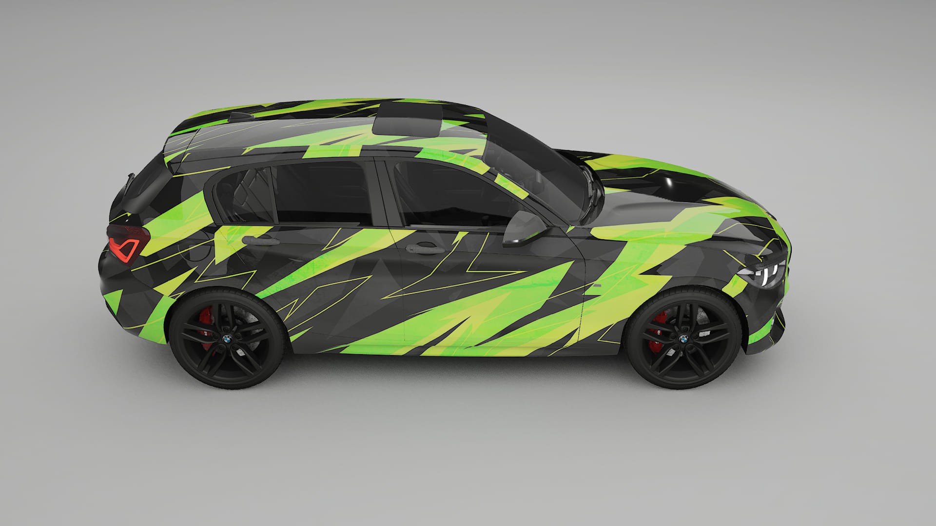 BMW 1 F20 facelift LCI NINJA TURTLES – Ontworpen Wrap PPF Kit van Printbaar Polyurethaanfolie