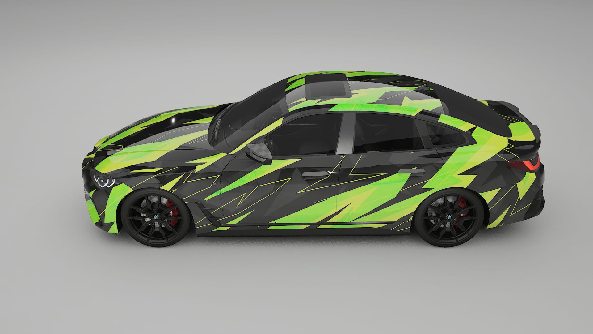BMW I4 G26 M-Package NINJA TURTLES – Ontworpen Wrap PPF Kit van Printbaar Polyurethaanfolie