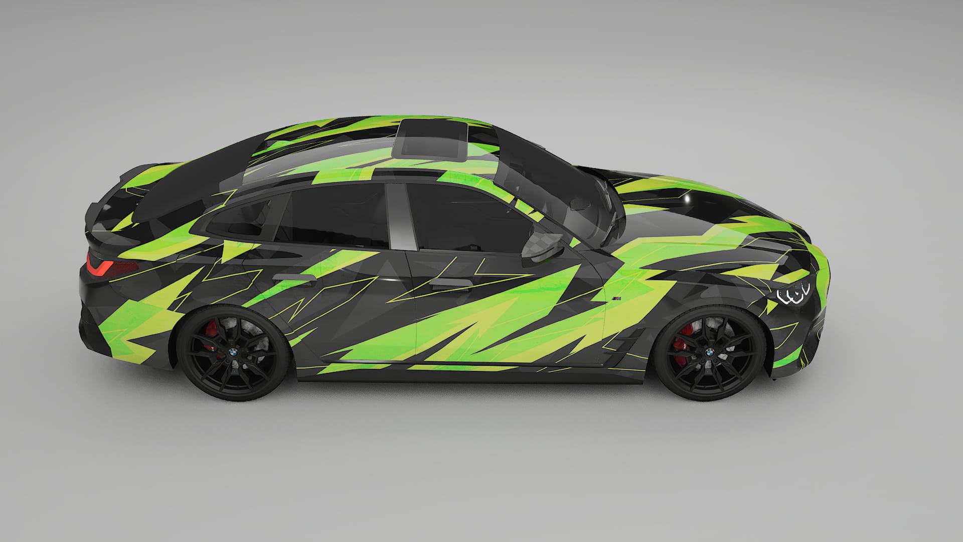 BMW I4 G26 M-Package NINJA TURTLES – Ontworpen Wrap PPF Kit van Printbaar Polyurethaanfolie