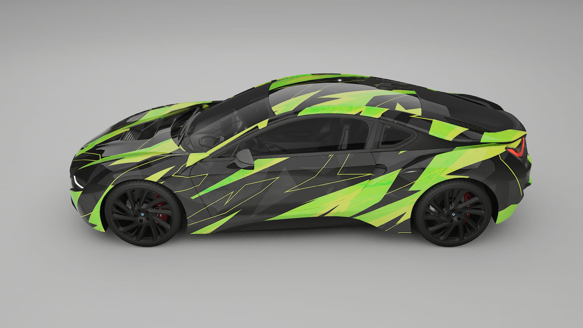 BMW I8 I12 NINJA TURTLES – Ontworpen Wrap PPF Kit van Printbaar Polyurethaanfolie