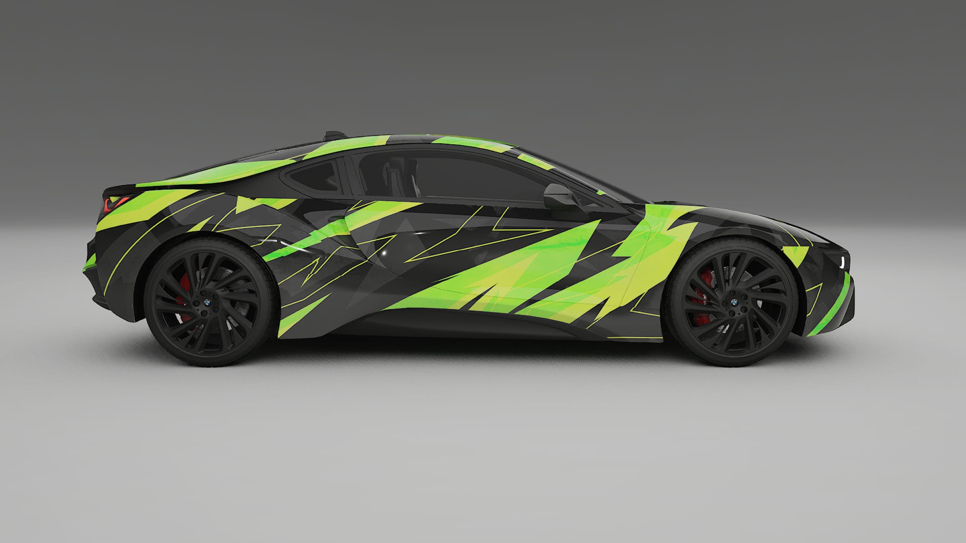 BMW I8 I12 NINJA TURTLES – Ontworpen Wrap PPF Kit van Printbaar Polyurethaanfolie