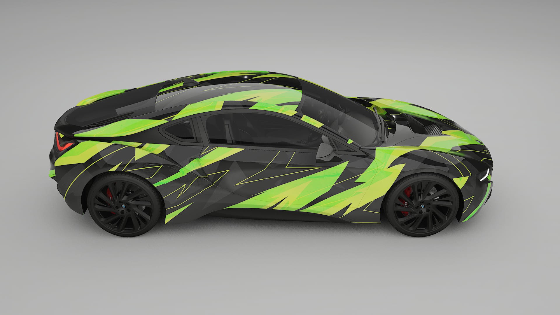 BMW I8 I12 NINJA TURTLES – Ontworpen Wrap PPF Kit van Printbaar Polyurethaanfolie