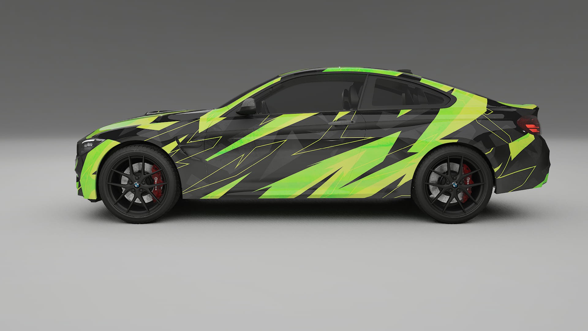 BMW M4 F82 NINJA TURTLES – Ontworpen Wrap PPF Kit van Printbaar Polyurethaanfolie