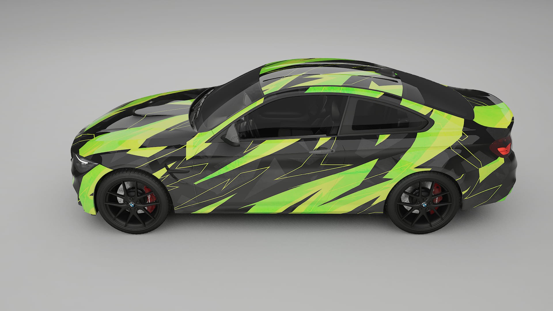 BMW M4 F82 NINJA TURTLES – Ontworpen Wrap PPF Kit van Printbaar Polyurethaanfolie