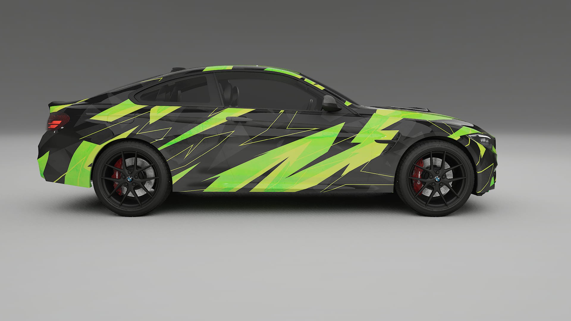 BMW M4 F82 NINJA TURTLES – Ontworpen Wrap PPF Kit van Printbaar Polyurethaanfolie