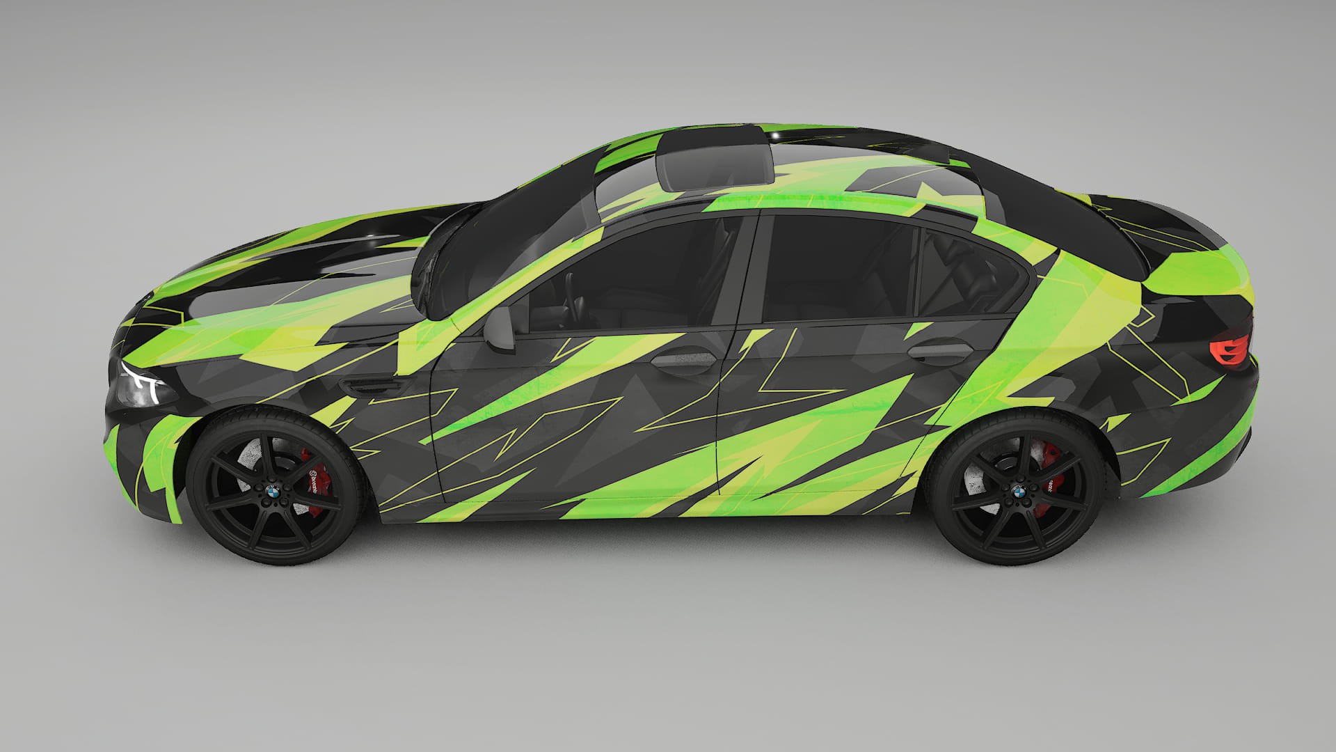 BMW M5 F10 NINJA TURTLES – Ontworpen Wrap PPF Kit van Printbaar Polyurethaanfolie