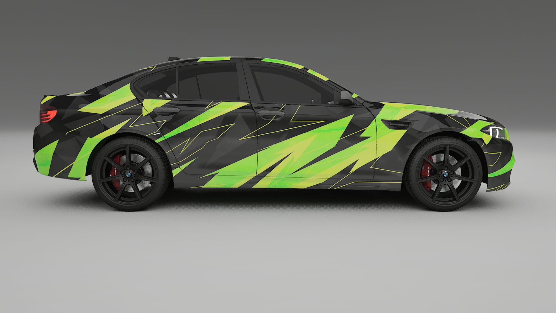 BMW M5 F10 NINJA TURTLES – Ontworpen Wrap PPF Kit van Printbaar Polyurethaanfolie