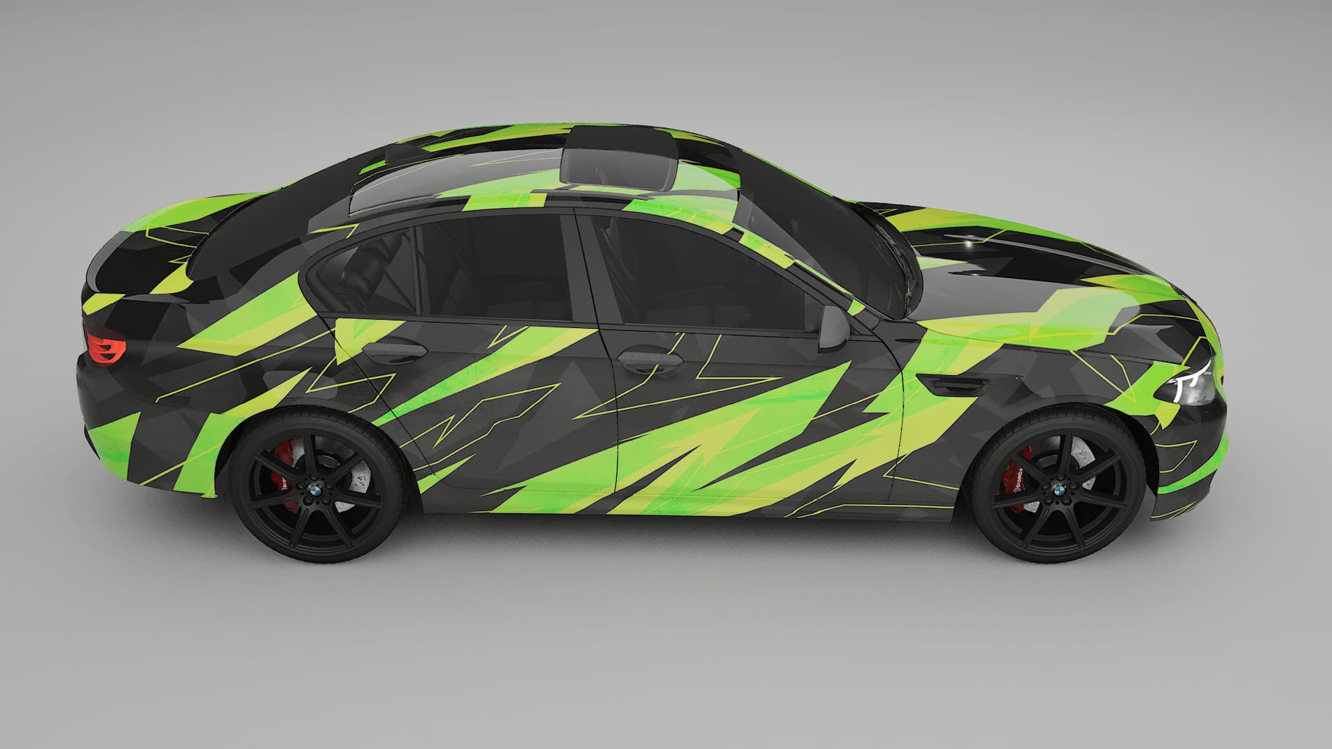 BMW M5 F10 NINJA TURTLES – Ontworpen Wrap PPF Kit van Printbaar Polyurethaanfolie
