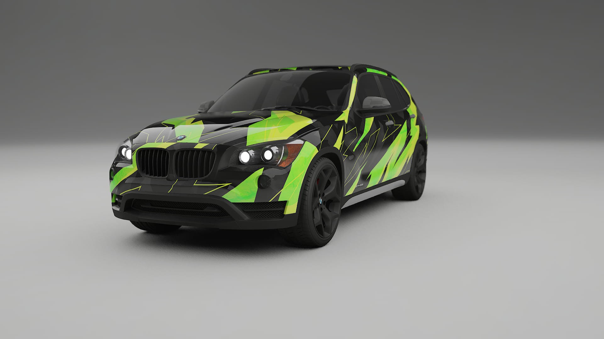 BMW X1 E84 NINJA TURTLES – Ontworpen Wrap PPF Kit van Printbaar Polyurethaanfolie