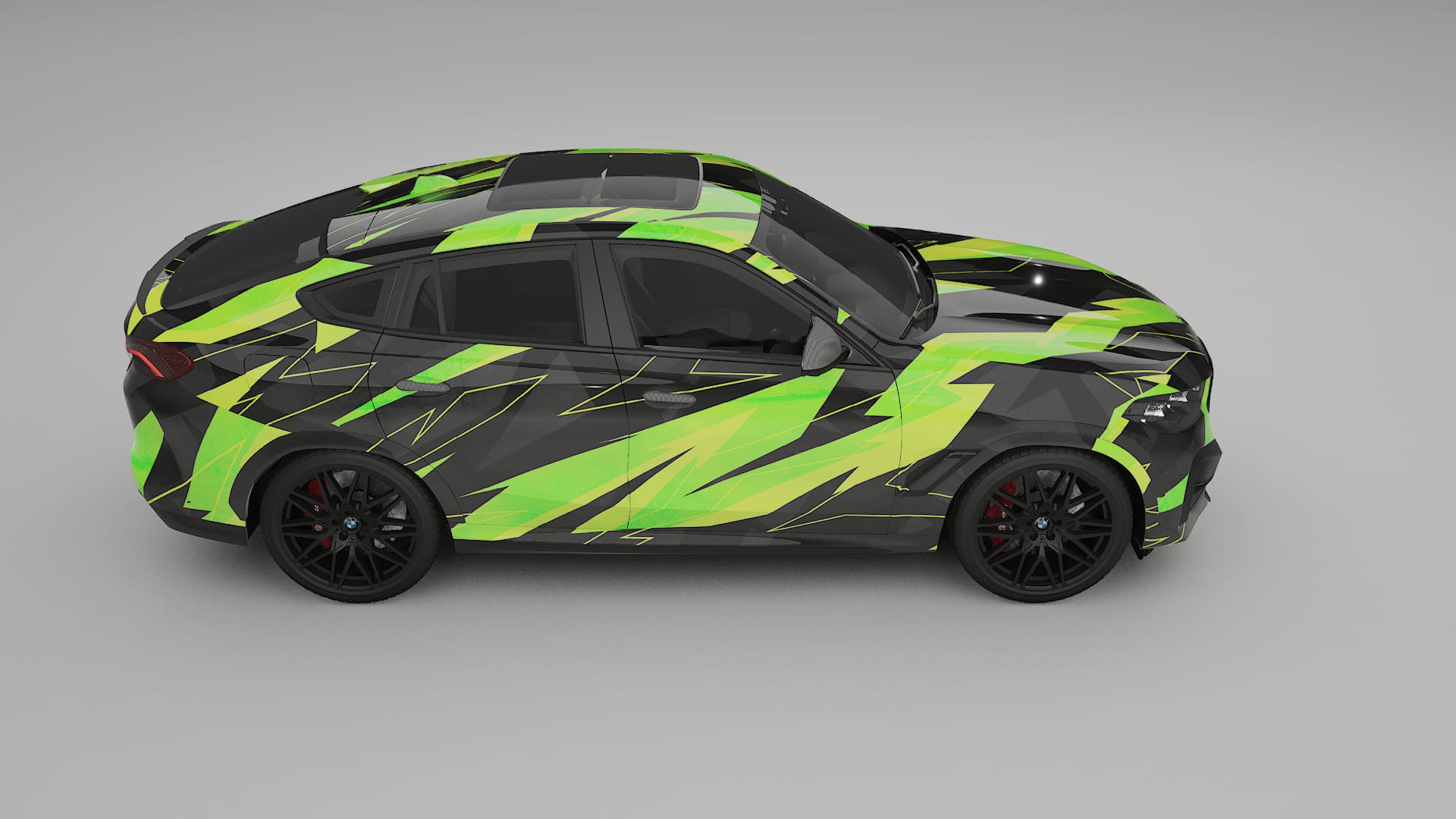 BMW X6 F96 Competition NINJA TURTLES – Ontworpen Wrap PPF Kit van Printbaar Polyurethaanfolie