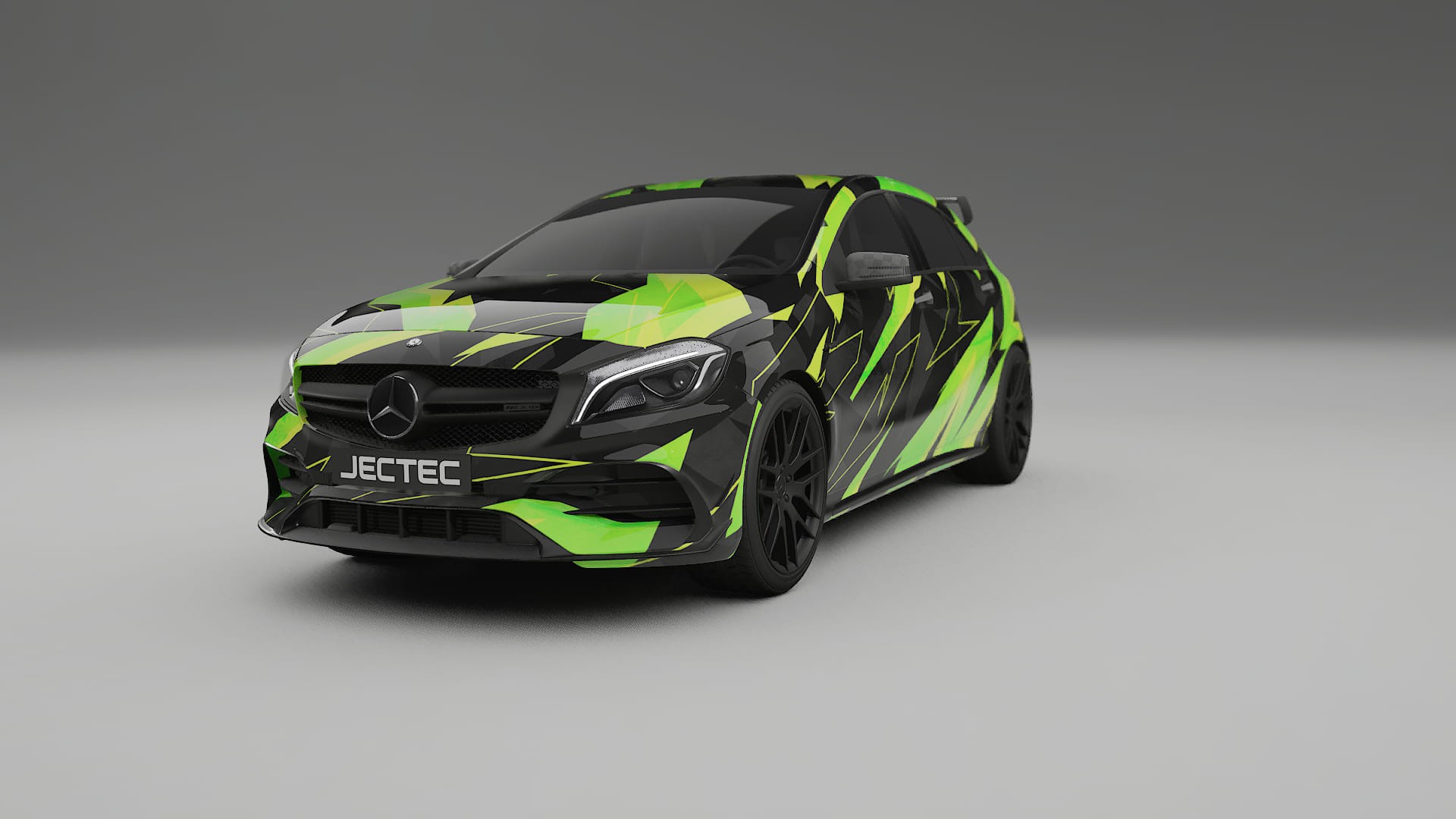 Mercedes A45 AMG W176 NINJA TURTLES – Ontworpen Wrap PPF Kit van Printbaar Polyurethaanfolie