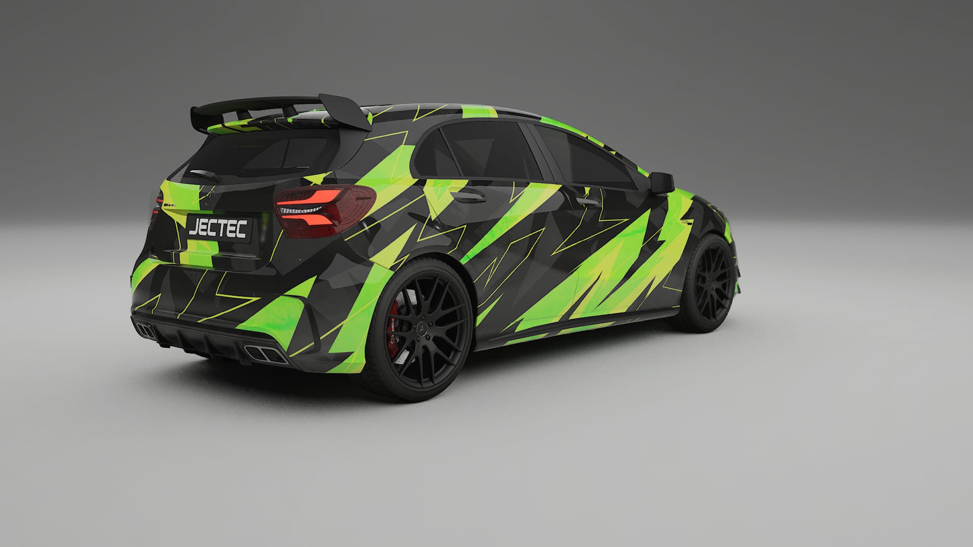 Mercedes A45 AMG W176 NINJA TURTLES – Ontworpen Wrap PPF Kit van Printbaar Polyurethaanfolie