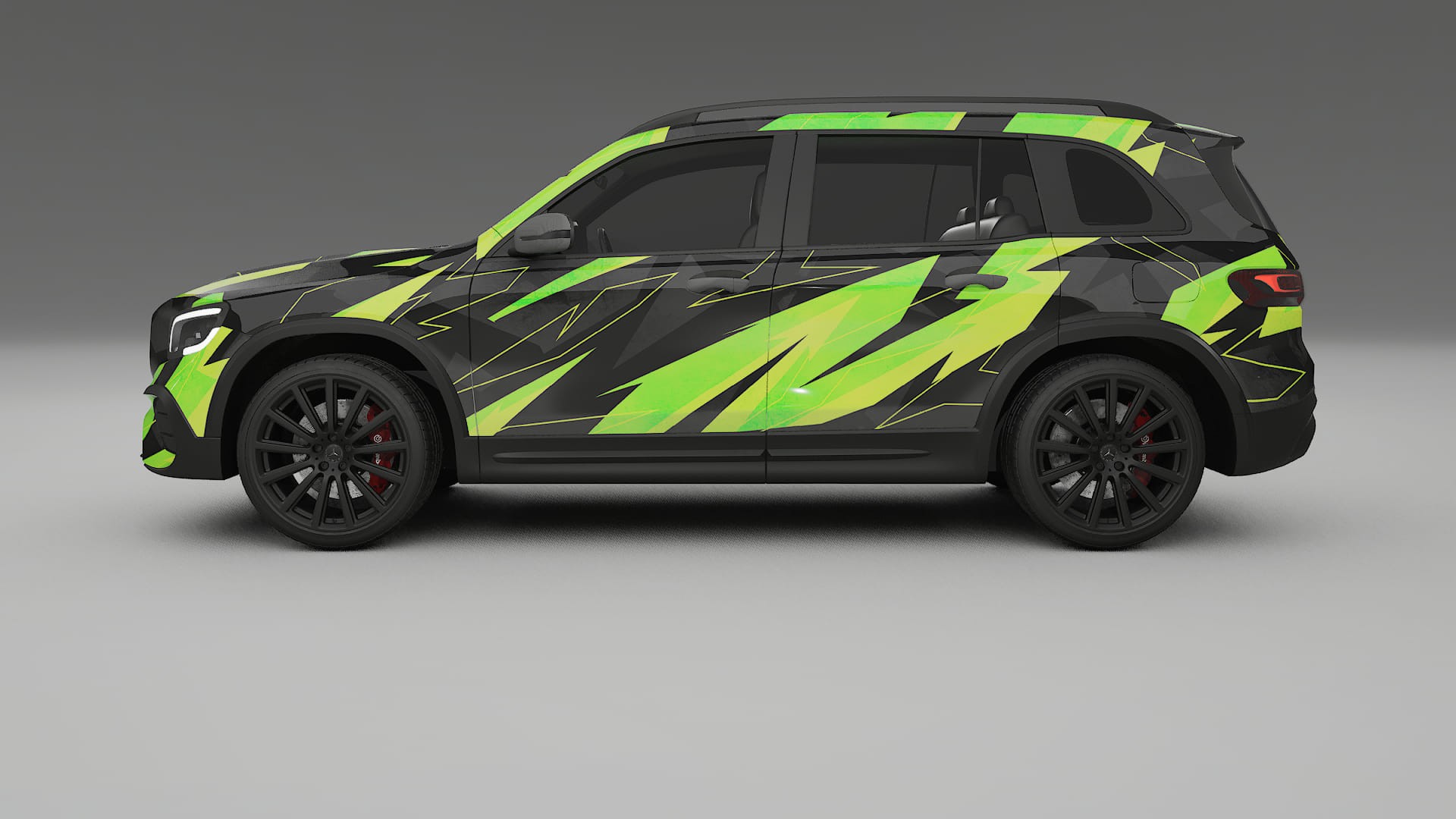 Mercedes AMG GLB NINJA TURTLES – Ontworpen Wrap PPF Kit van Printbaar Polyurethaanfolie