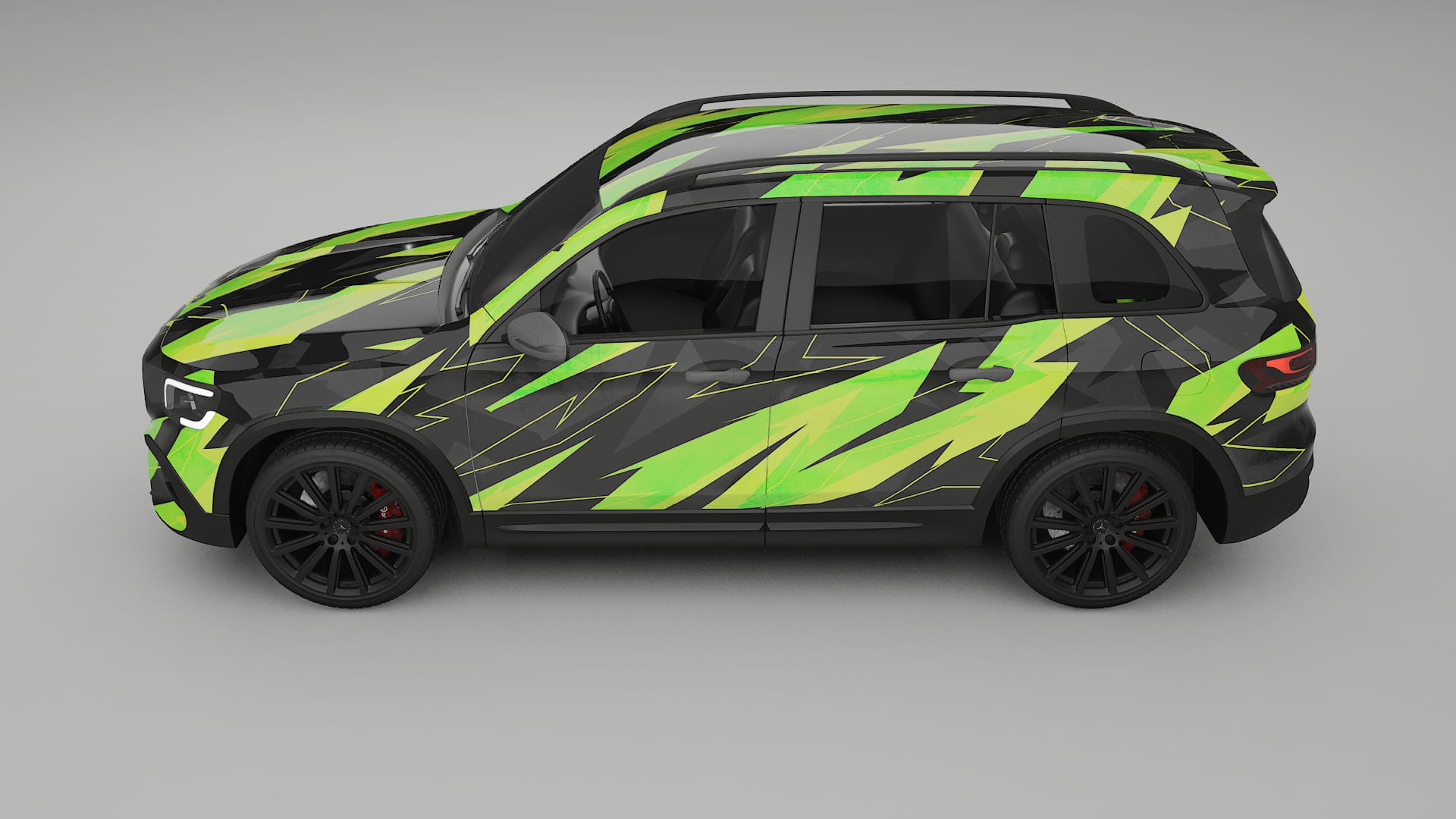 Mercedes AMG GLB NINJA TURTLES – Ontworpen Wrap PPF Kit van Printbaar Polyurethaanfolie