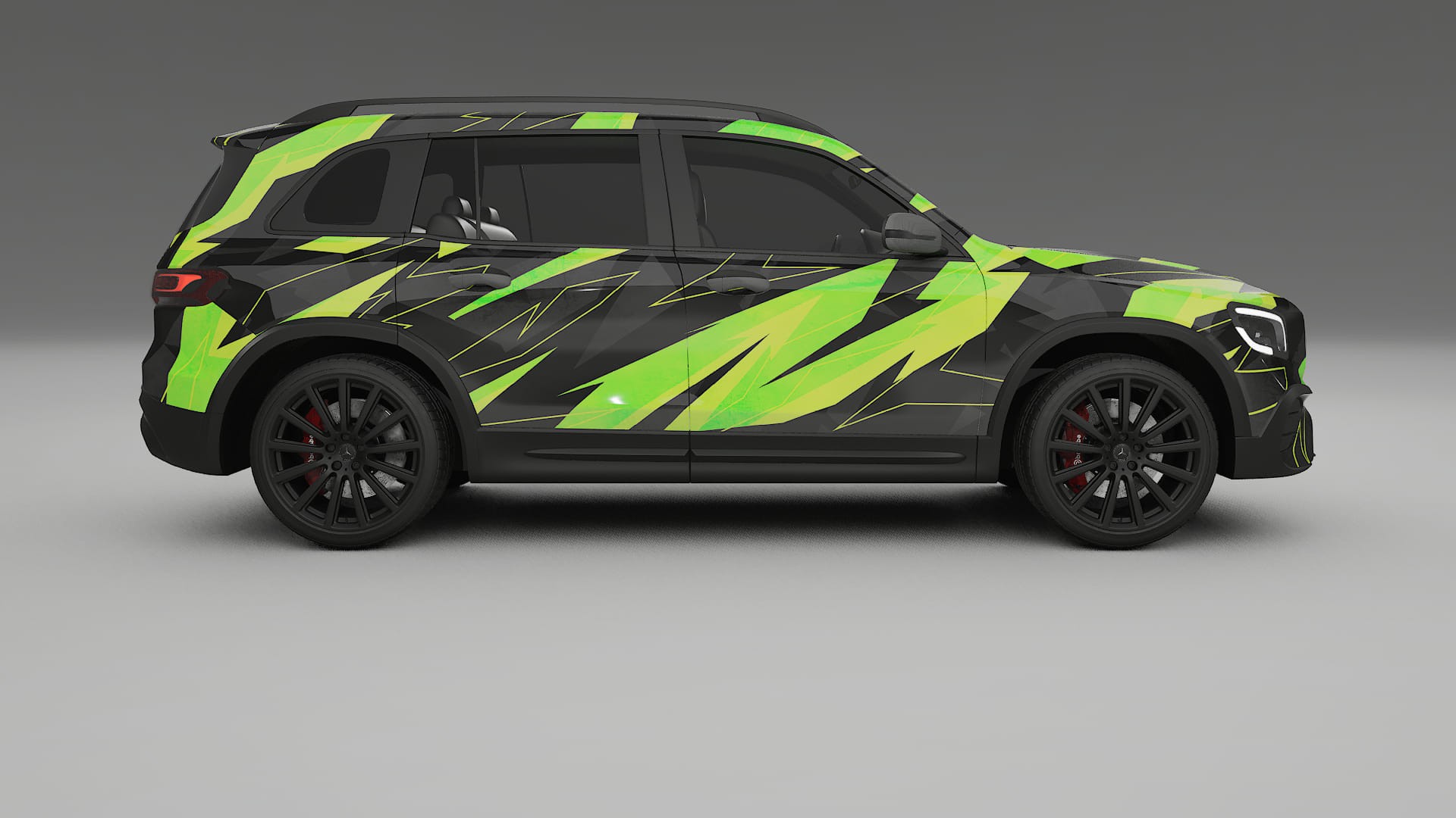 Mercedes AMG GLB NINJA TURTLES – Ontworpen Wrap PPF Kit van Printbaar Polyurethaanfolie