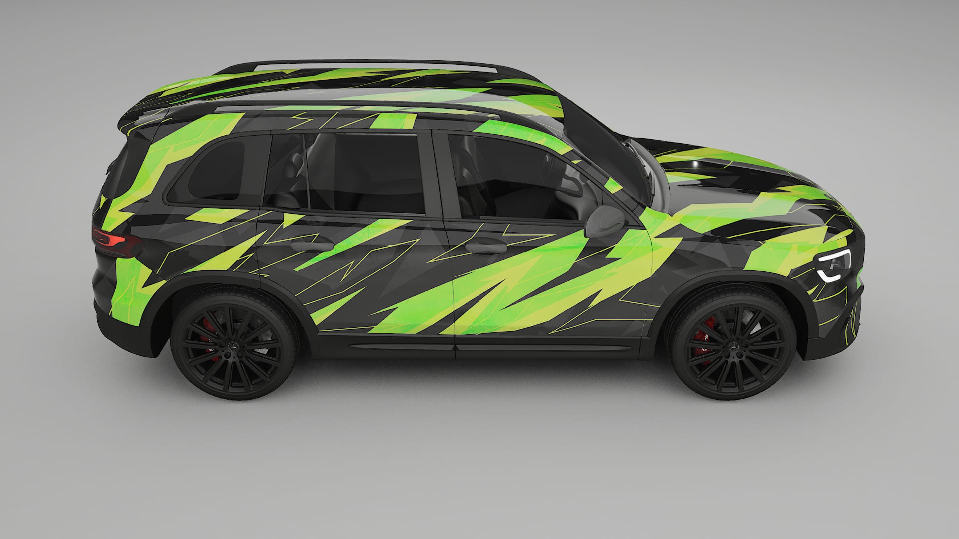 Mercedes AMG GLB NINJA TURTLES – Ontworpen Wrap PPF Kit van Printbaar Polyurethaanfolie