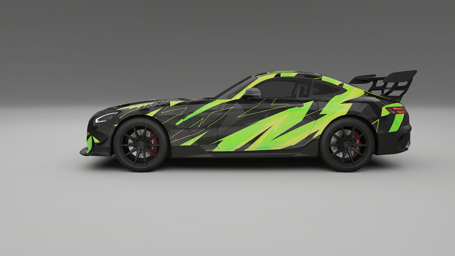 Mercedes AMG GT Black Series C192 Coupe NINJA TURTLES – Ontworpen Wrap PPF Kit van Printbaar Polyurethaanfolie